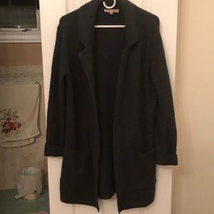 Dark grey long over coat